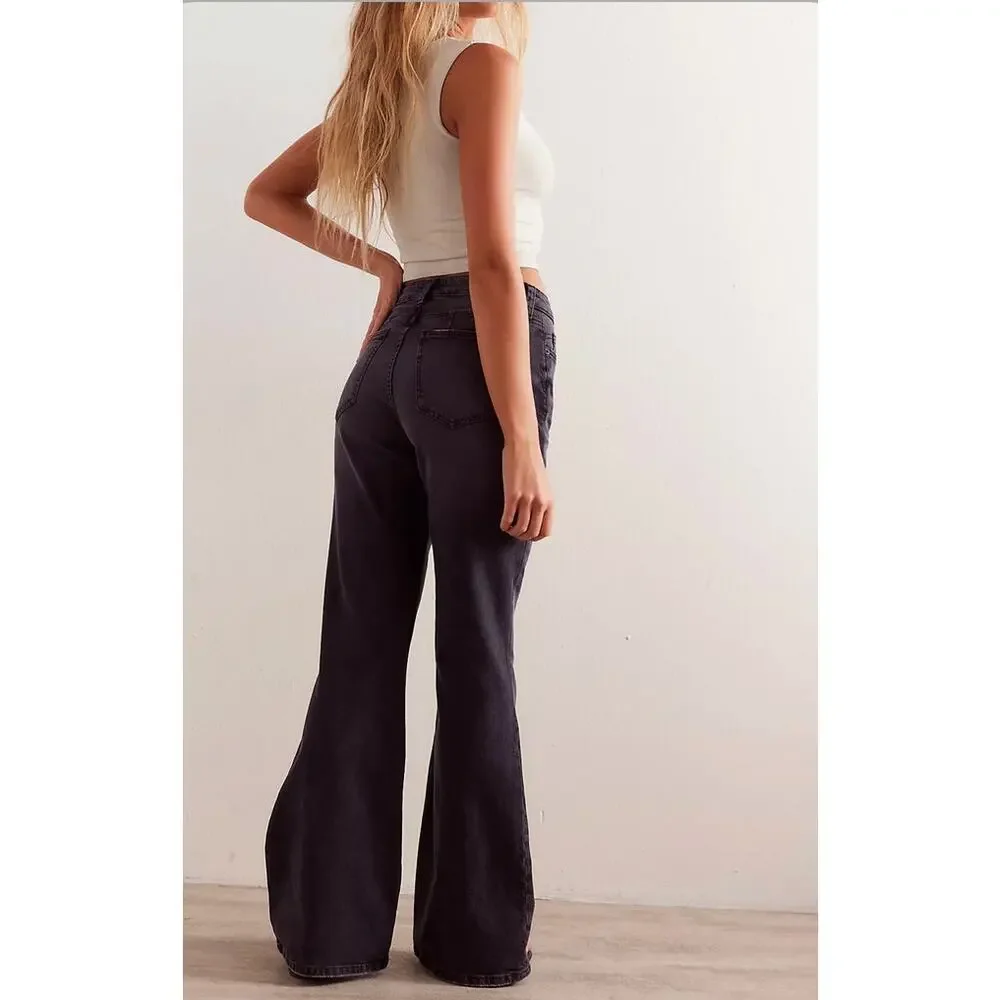 Free People x We the Free CRVY Vintage High-Rise Flare Jeans Sz 35S